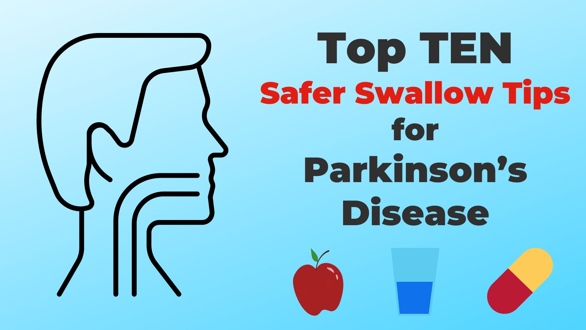 Safe swallowing strategies for Parkinson's disease dysphagia, top tips and safe swallowing strategies for Parkinson's disease, difficulty swallowing, swallow impairment, choking